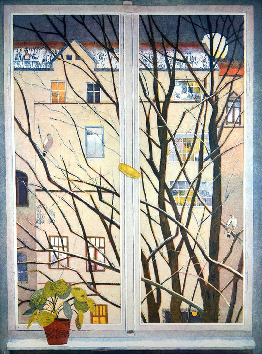 Votteler, Jutta, An einem Wintertag, 79,4 x 59,2cm, 1/150, Farbradierung