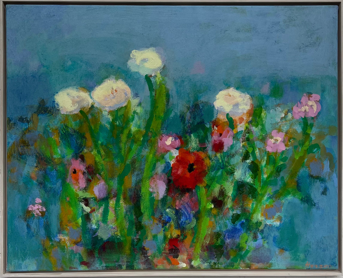 Hansen, Ulrike, Anemonen, 80 x 100cm, Eitempera auf Leinwand, 2025