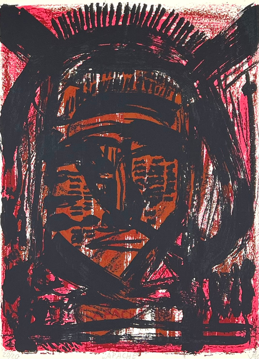 Hofmann, Veit, Apache, 43 x 32cm, 20/20, Siebdruck, 1995