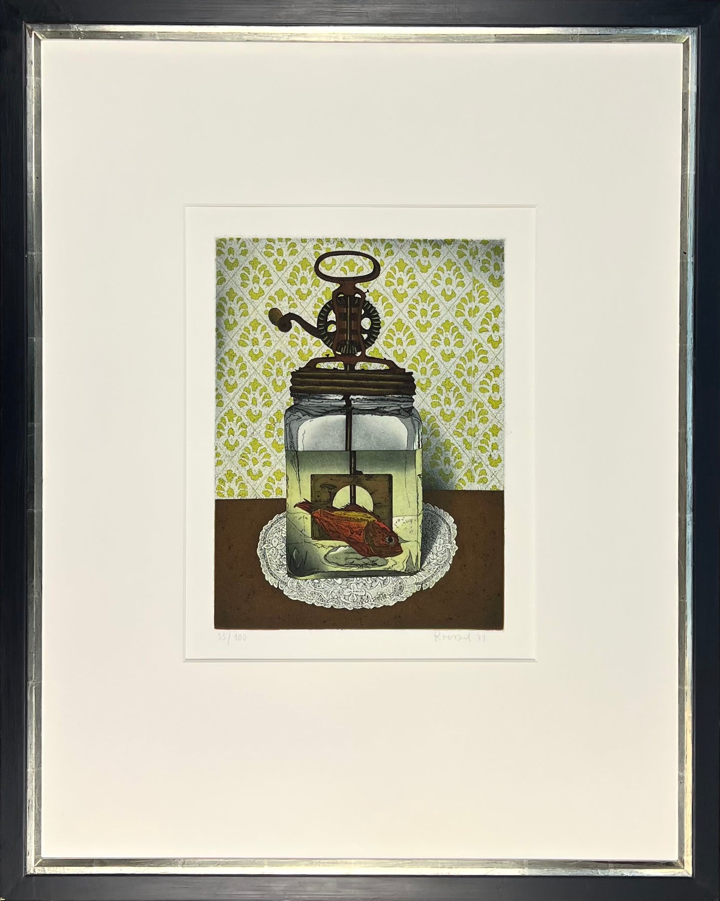 Kressel, Diether, Aquarium, 29,5 x 39,5cm, 35/100, Farbradierung