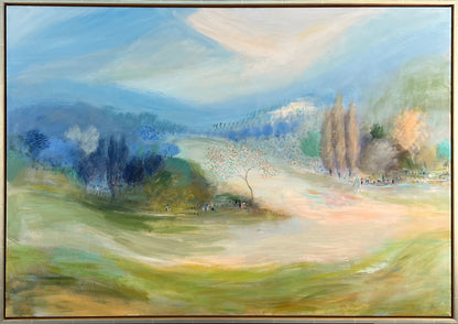 Leander, Arkadien, 70 x 100cm, Öl auf Leinwand