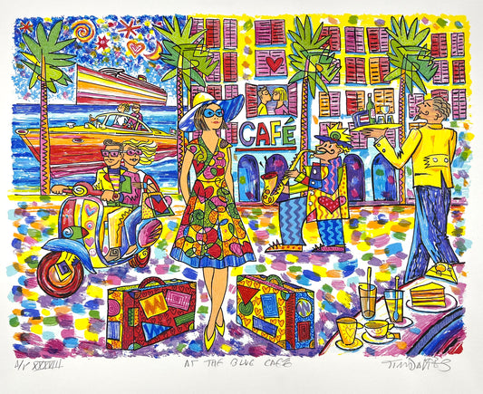 Davis, Tim, At the blue cafe, 30.5 x 41cm, APXXXVIII