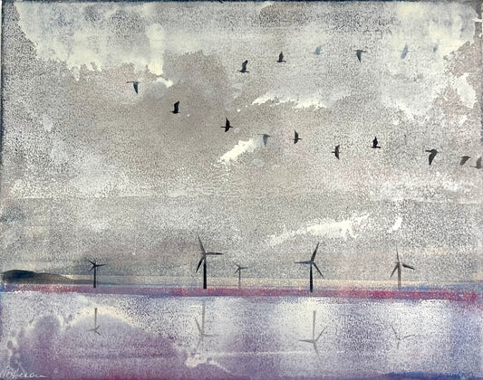 Nesterova & Tchepets, Auf dem Weg nach Süden, 37 x 47cm, Mischtechnik