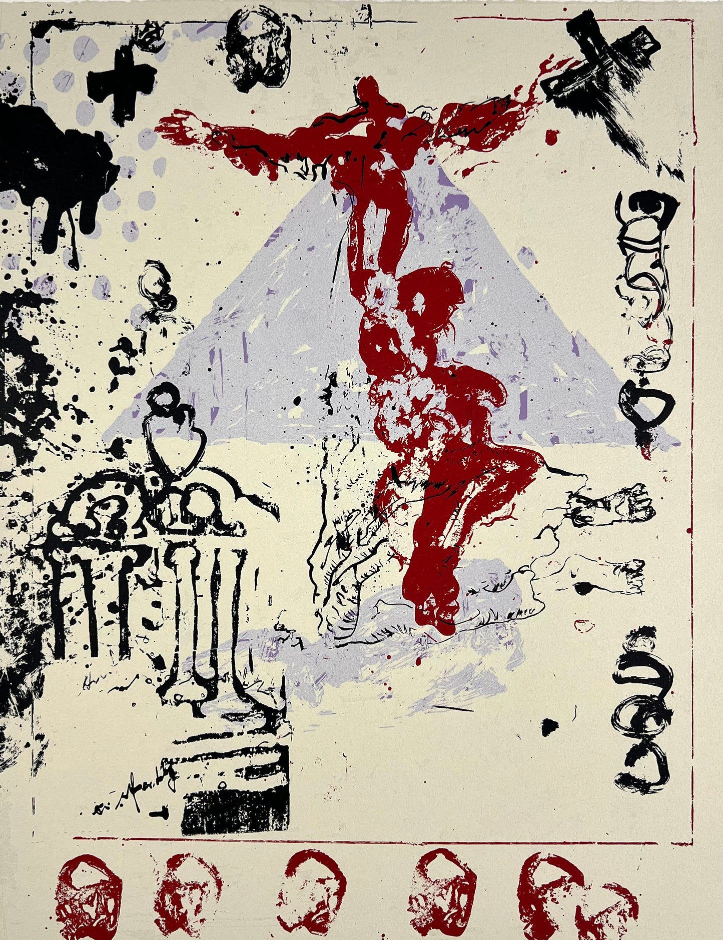 Schult, Frank, Auferstehung, 39 x 30cm, e.a., Siebdruck