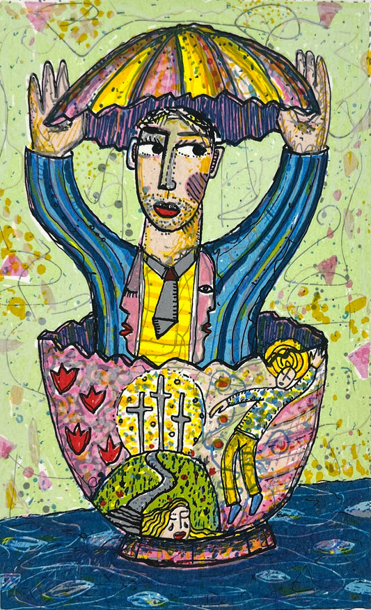 Grimm, Max, Auferstehung, 16,3 x 10,1cm, 65/90, Siebdruck