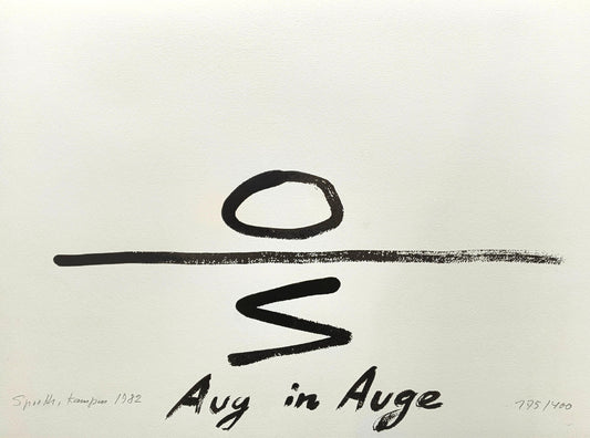 Sprotte, Siegward, Aug in Auge 1982, Serigraphie sign. + num. Auflage 175/400, 46 x 61 cm