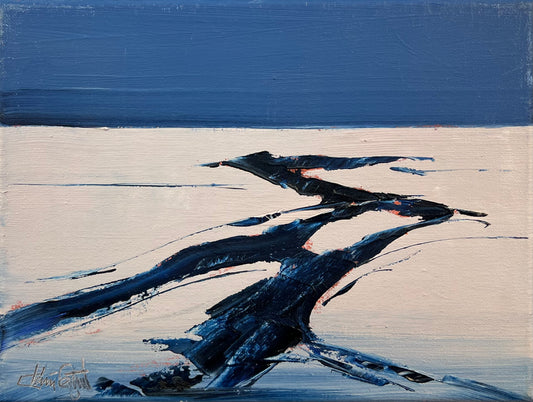 Tegtmeier, Claus, Austernbank,18 x 24cm, Öl auf Leinwand