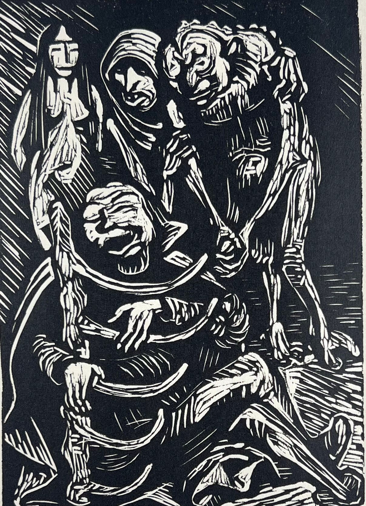 Barlach, Ernst, Der Harfner, 13 x 9,5cm, Holzschnitt, 1923