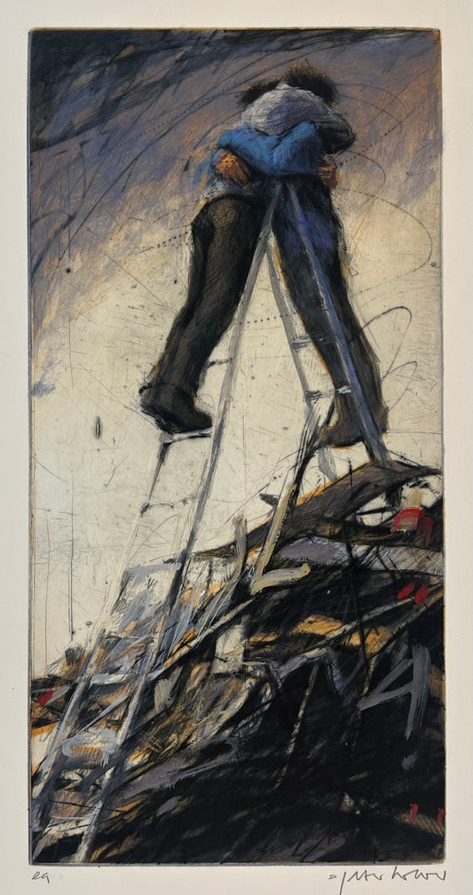 Wever, Peter, Baustelle, 49,5 x 24,5cm, e.a., Radierung