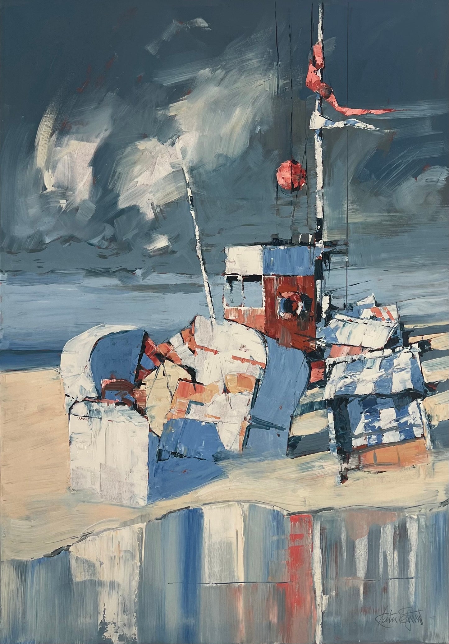 Tegtmeier, Claus, Beach Life, 100 x 70cm, Ölgemälde