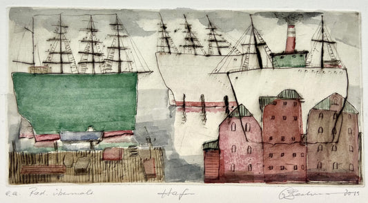 Beckmann, Otto, Hafen, 39 x 34cm, Radierung, 2015