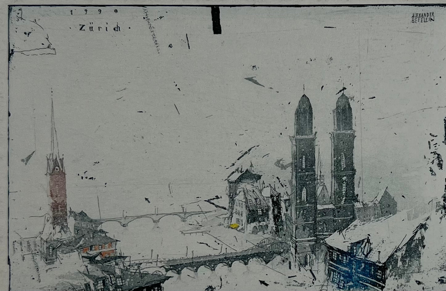 Befelein, Alexander, Zürich, 19,8 x 29,5cm, Farbradierung