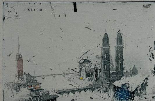 Befelein, Alexander, Zürich, 19,8 x 29,5cm, Farbradierung