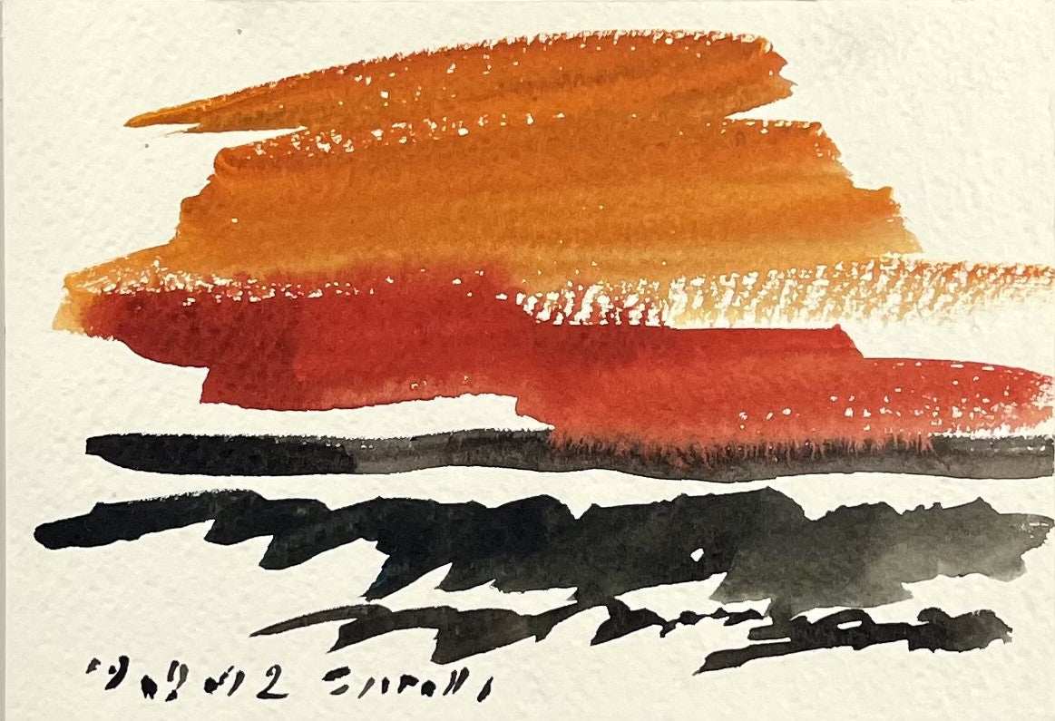 Sprotte, Siegward, Beginnender Tag, 12,3 x 17,8cm, Aquarell auf Bütten