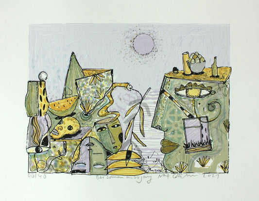 Grimm, Max, Bei Sonnenuntergang, 38 x 32cm, 40/40, Siebdruck