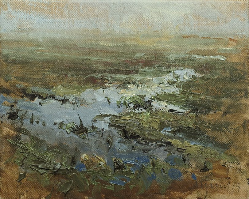 Meinel, Mathias, Beltringharder Koog, 24 x 30cm, Öl auf Leinw., 2019