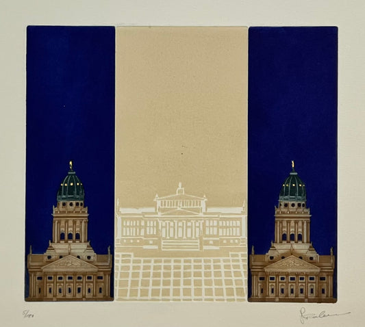 Robers, Joseph, Berlin Gendarmenmarkt, 27,8 x 24,8cm, Radierung