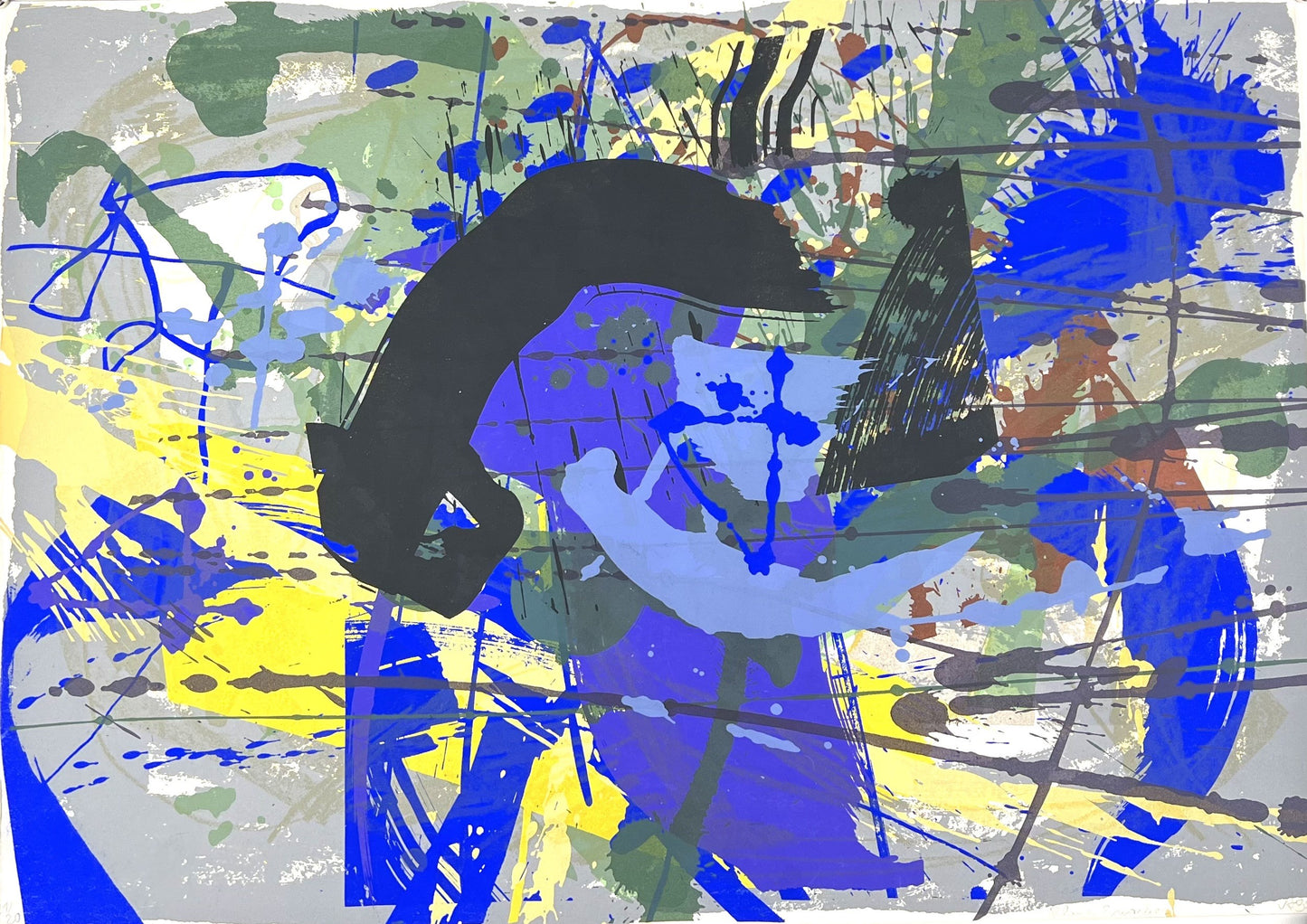 Hofmann, Veit, Blaues Erwachen, 43 x 61cm, 1/20, Siebdruck, 1992