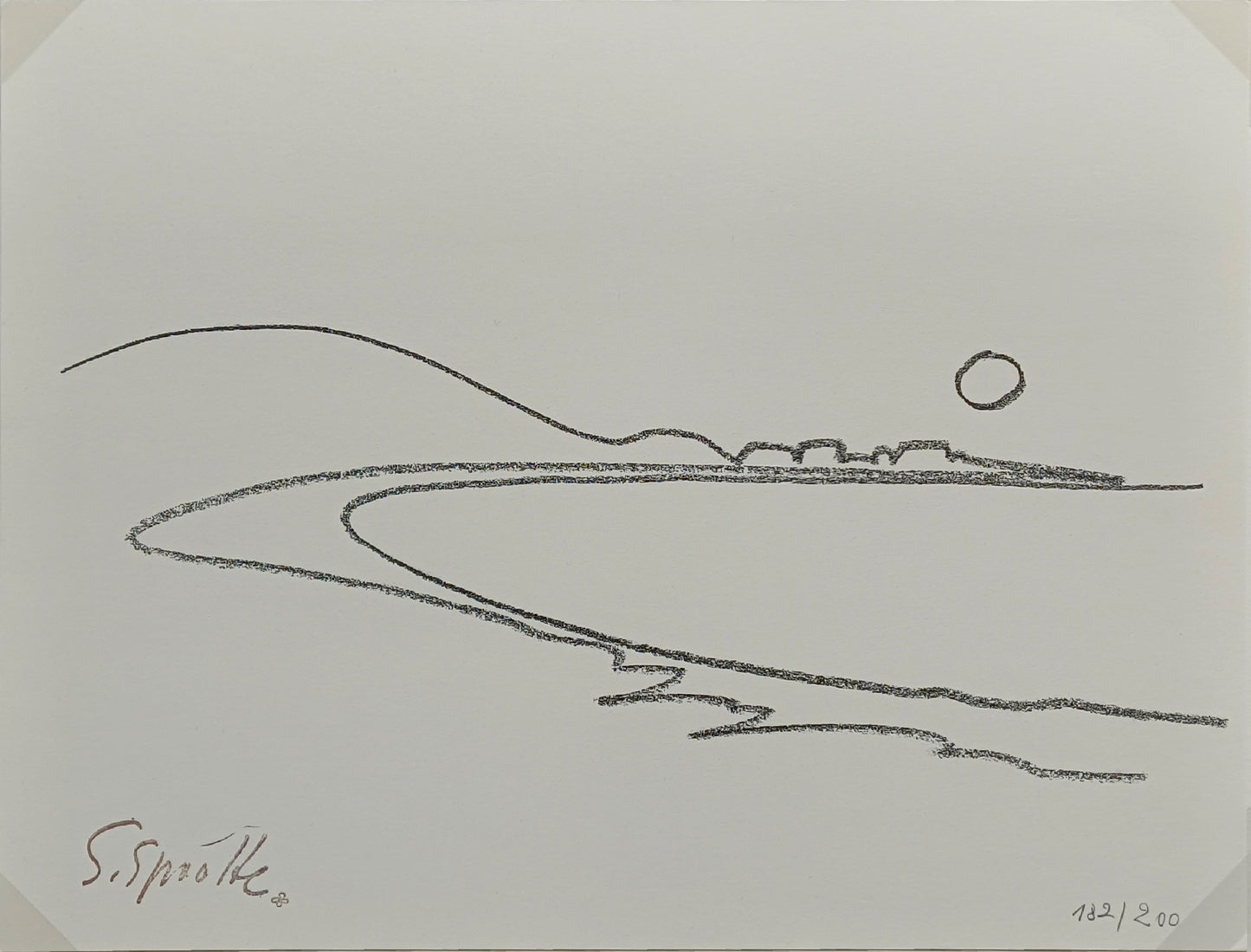 Sprotte, Siegward, Blidselbucht, Serigraphie faksimile num. Auflage 182/200