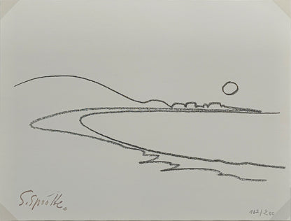 Sprotte, Siegward, Blidselbucht, Serigraphie faksimile num. Auflage 182/200