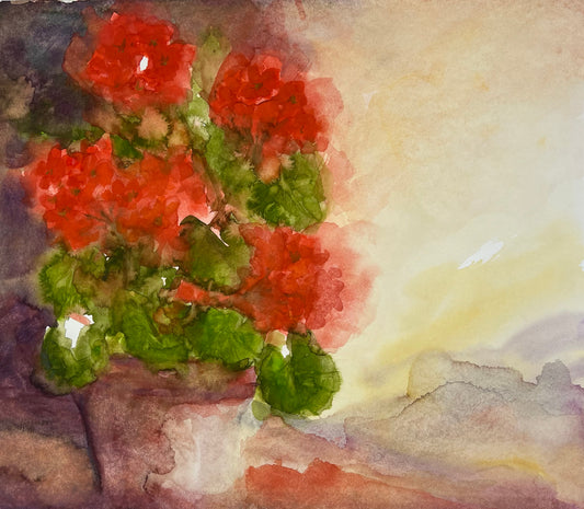 Radeloff, Jens, Blumenfreude, 48 x 56cm, Aquarell auf Japanpapier