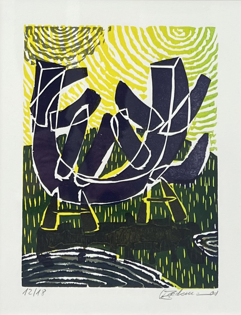 Beckmann, Otto, Boot im Bau, 15 x 20cm, Radierung