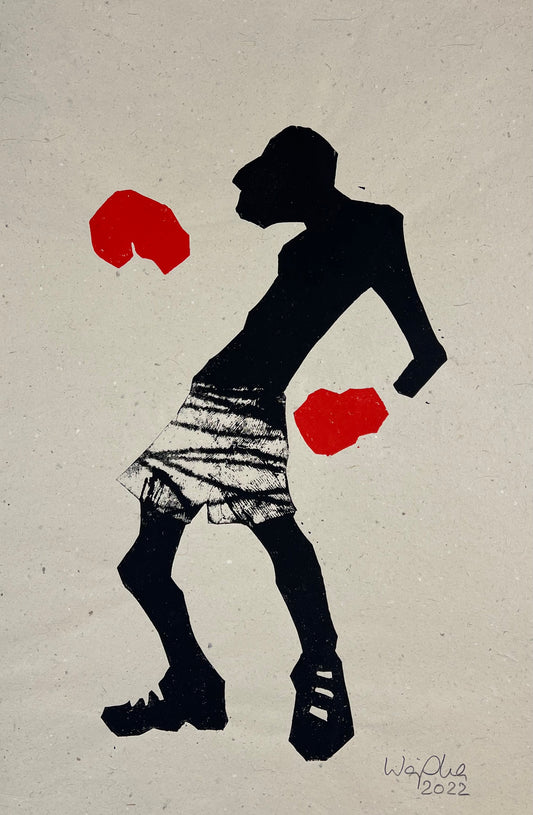 Weiss, Karina, Boxer III, 74 x 50cm, Holzschnitt