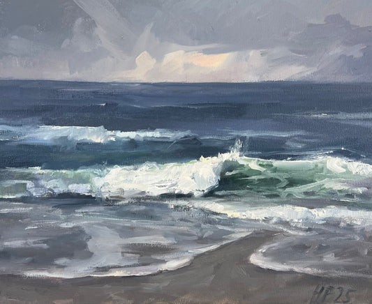 Petermann, Hanna, Brandung Abend I, 40 x 50cm, Öl auf Leinwand, 2025