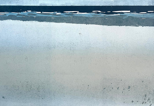 Nesterova, Anastasiya, Wellengang, 37 x 77cm, 5/5, Farbholzschnitt, 2020