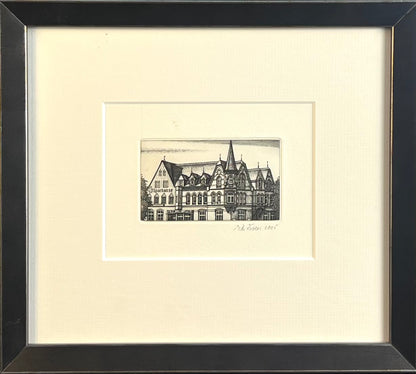 Froese, Peter, Bredstedter Sparkasse, 9 x 12cm, Kupferstich