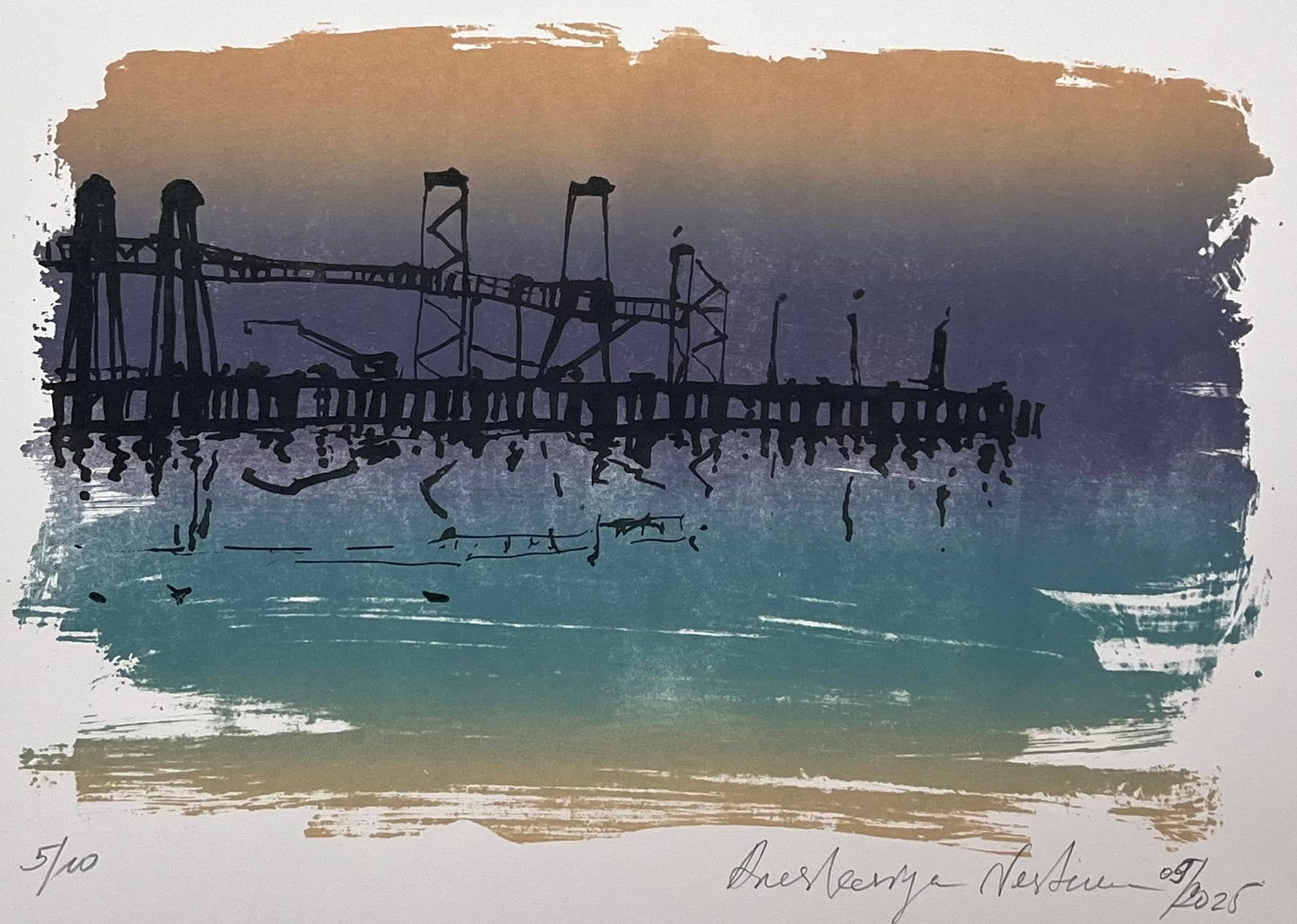 Nesterova, Anastasiya, Brodik Port, 23 x 35cm, 5/10, Lithographie, 2026