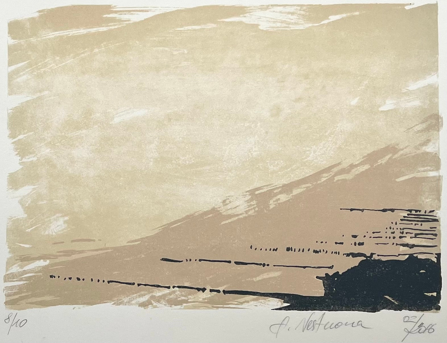 Nesterova, Anastasiya, Buhnen, 21 x 30cm, 8/10, Lithographie, 2018