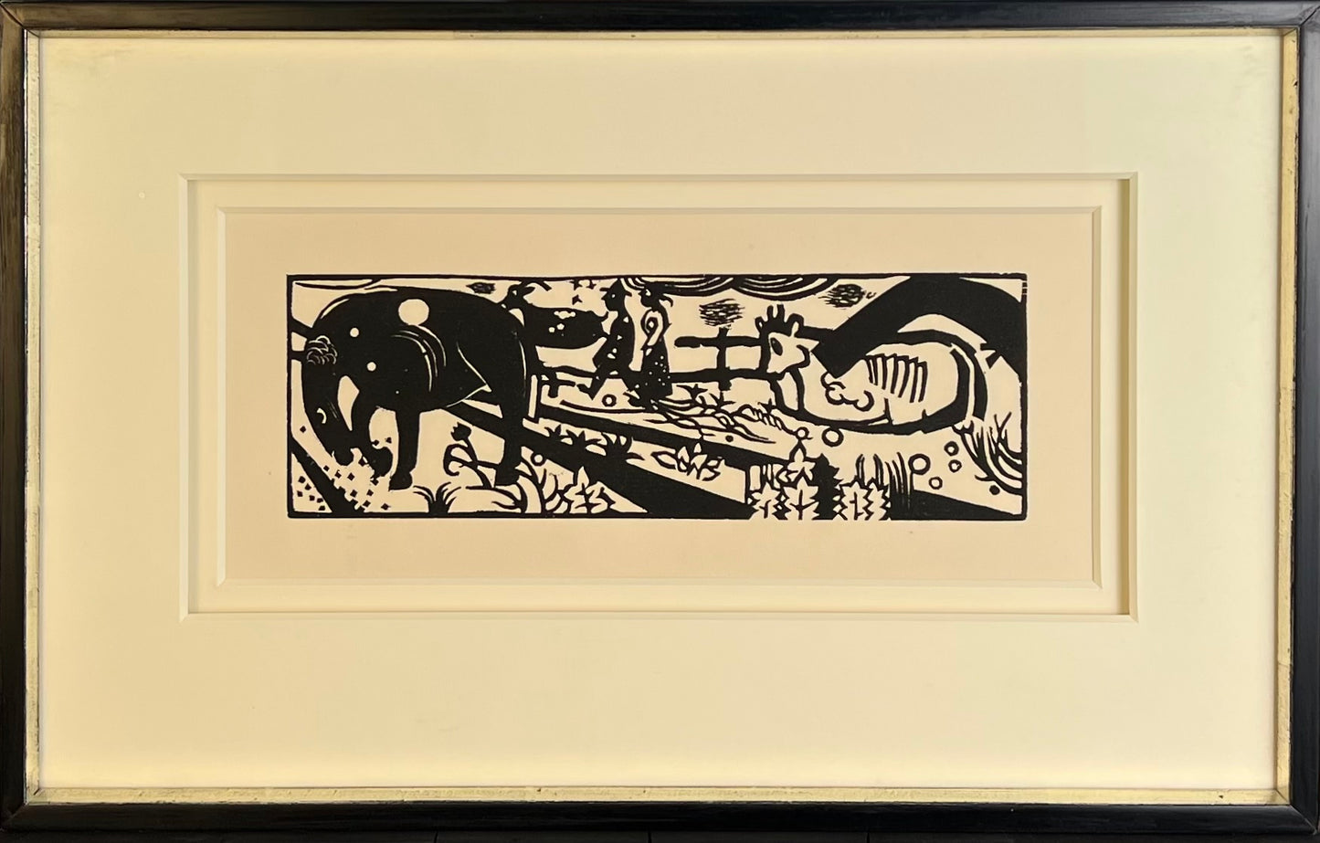 Campendonk, Bauerngang, 7,8 x 23,4cm, Holzschnitt, 1918