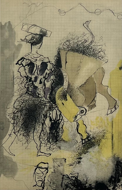 Braque, Georges, Stierkampf I, Carnets intimes 14, 1955, 34 x 23cm, Lithografie