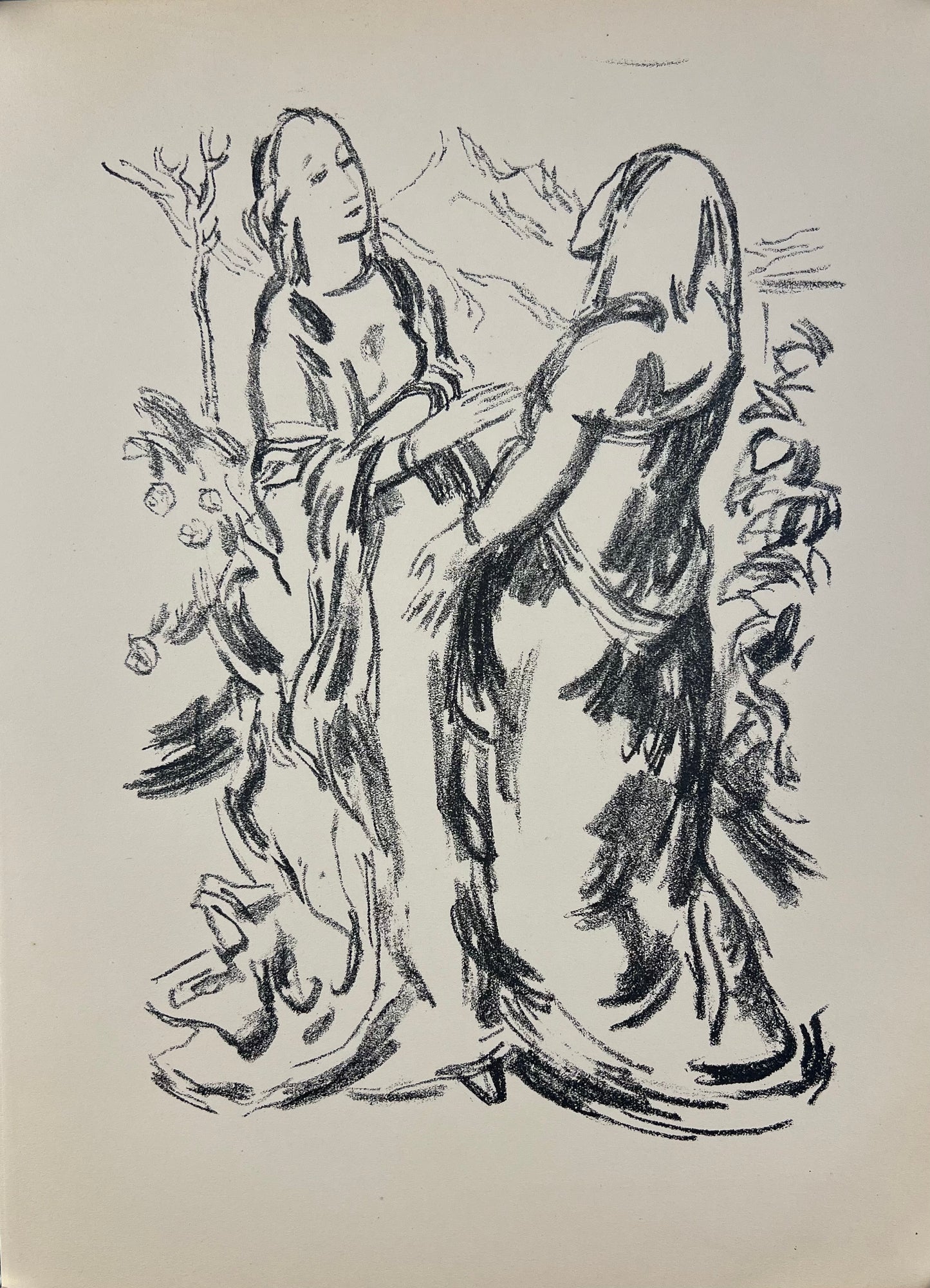 Caspar, Karl, Heimsuchung, 32 x 24cm, Lithografie