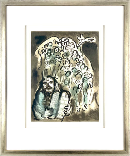 Chagall, Marc, Moses und sein Volk, 32 x 24cm, Lithografie, 1973