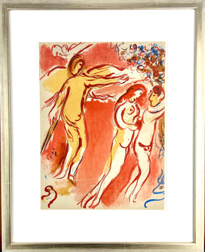 Chagall, Marc, Vertreibung aus dem irdischen Paradies, 35,5 x 26cm, Farblithografie, 1960
