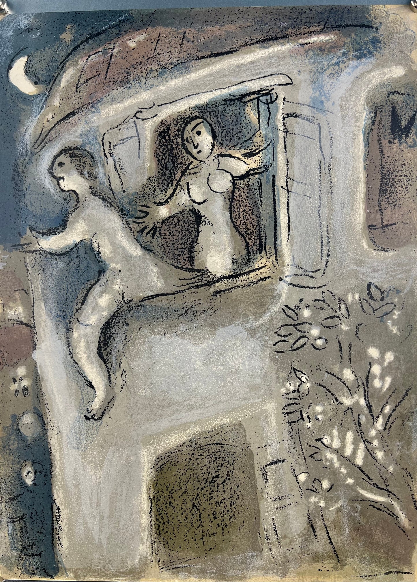 Chagall, Marc, Michal rettet David, 35 x 26cm, Farblithografie, 1960