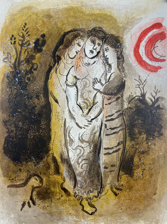 Chagall, Marc, Naemi und ihre Schwiegertöchter, 35 x 26cm, Farblithografie, 1960