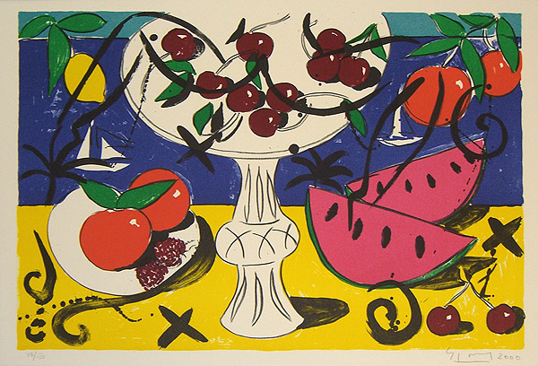 Szczesny, Stefan, Cherries and Melons-Birthday, 38 x 56cm, 26/120, Lithografie