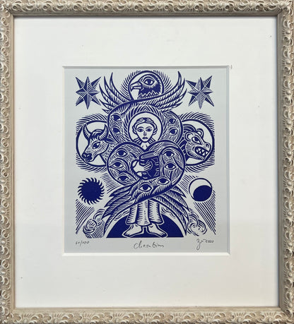 Zwirnmann, Katja, Cherubim/Kleines Pandämonium, 22,5 x 16,5cm, 60/100, Linolschnitt, 2020