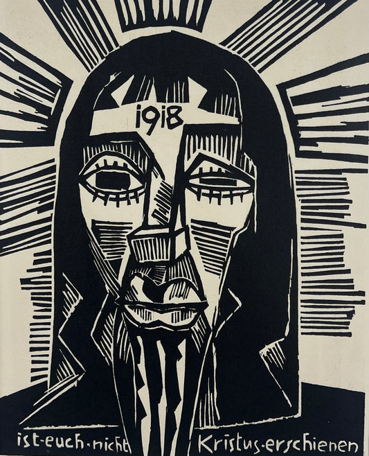 Schmidt-Rottluff, Karl, Christus, 22 x 17cm, Holzschnitt, 1918