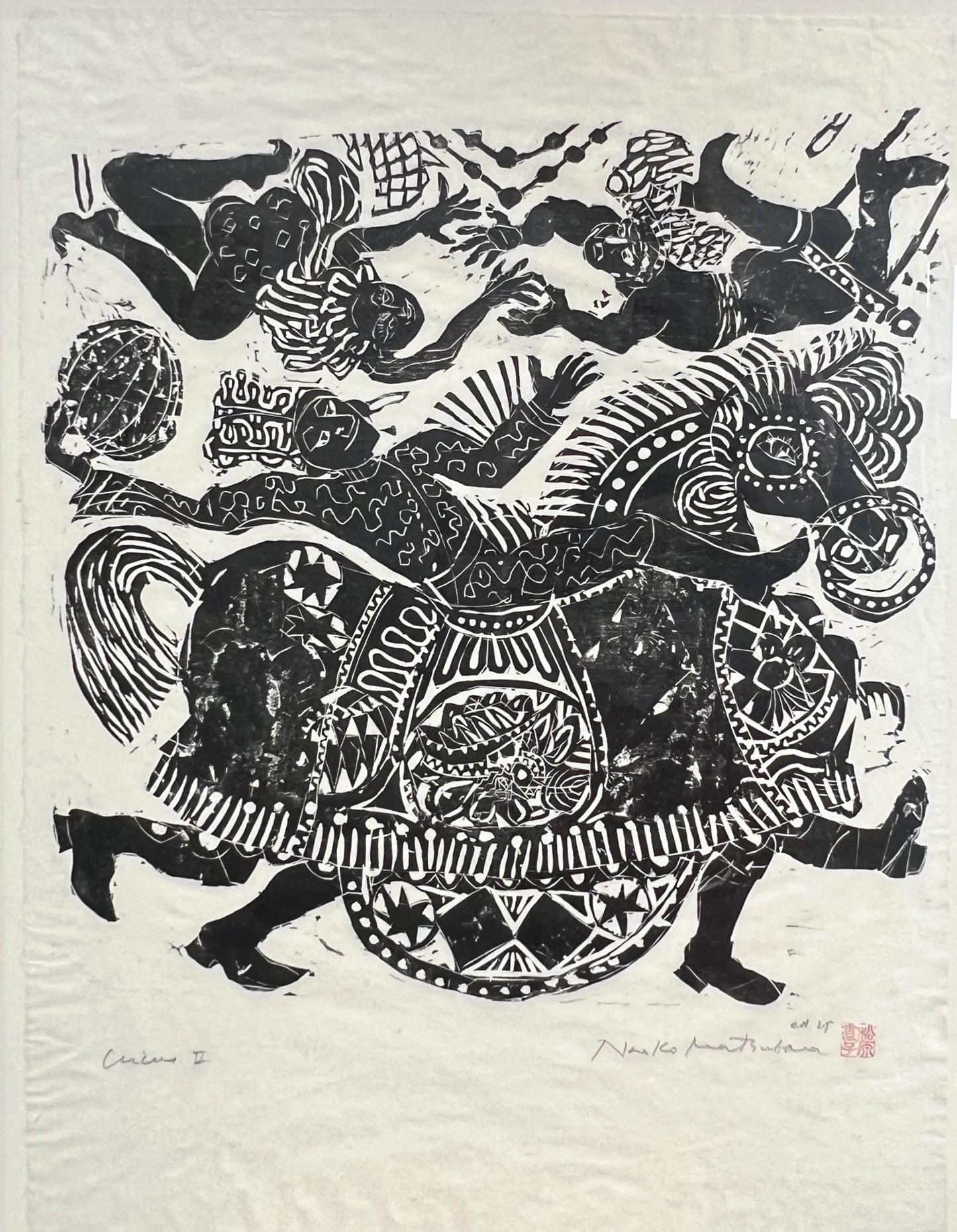 Matsubara, Naoko, Circus II, 62 x 61cm, Holzschnitt