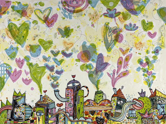 Grimm, Max, City of Love, 50 x 60cm, 37/80, Siebdruck