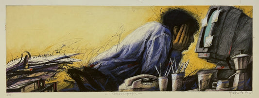 Wever, Peter, Computergrafik XXL, 31,3 x 89,1cm, e.a., Radierung