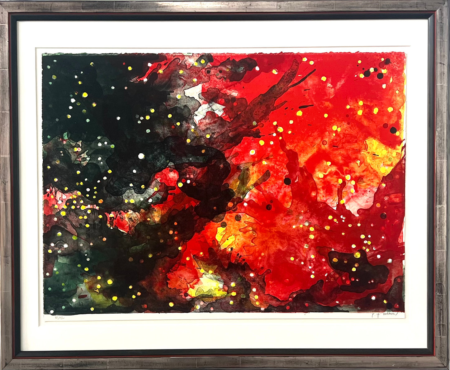 Zimmer, Bernd, Cosmos rot, 56 x 76cm, Lithografie