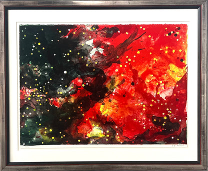 Zimmer, Bernd, Cosmos rot, 56 x 76cm, Lithografie