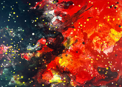 Zimmer, Bernd, Cosmos rot, 56 x 76cm, Lithografie