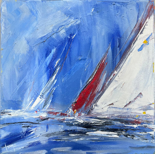 Ramm, Ines, Crazy Wind, 20 x 20cm, Ölgemälde