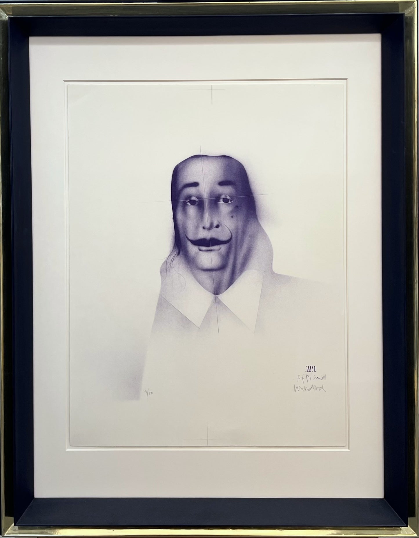 Wunderlich, Paul, Dalí, Selbstporträt spiegelverkehrt, 64,5 x 49,5cm, 46/50, Farblithografie 1977-79